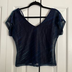 Vintage 80s 90s 00s Shimmery Mesh Top